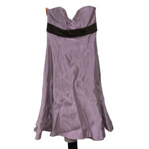 Vintage Alvina Valenta Maids Strapless Bow Dress Deadstock Purple Brown Size 6